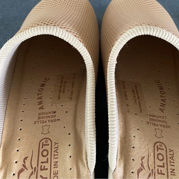 Fly Flot Clog Slip-on Mule Tan Mesh Comfort Anti-shock Anatomic Size US 7.5 - Picture 11 of 11